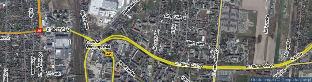Zdjęcie satelitarne Konopnickiej Marii ul.